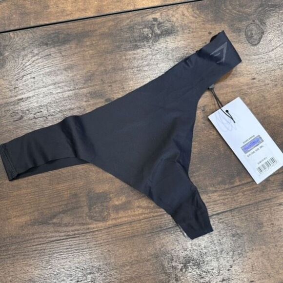 NWT Gymshark No VPL Black Size Small Thong Panties Underwear - Picture 2 of 6